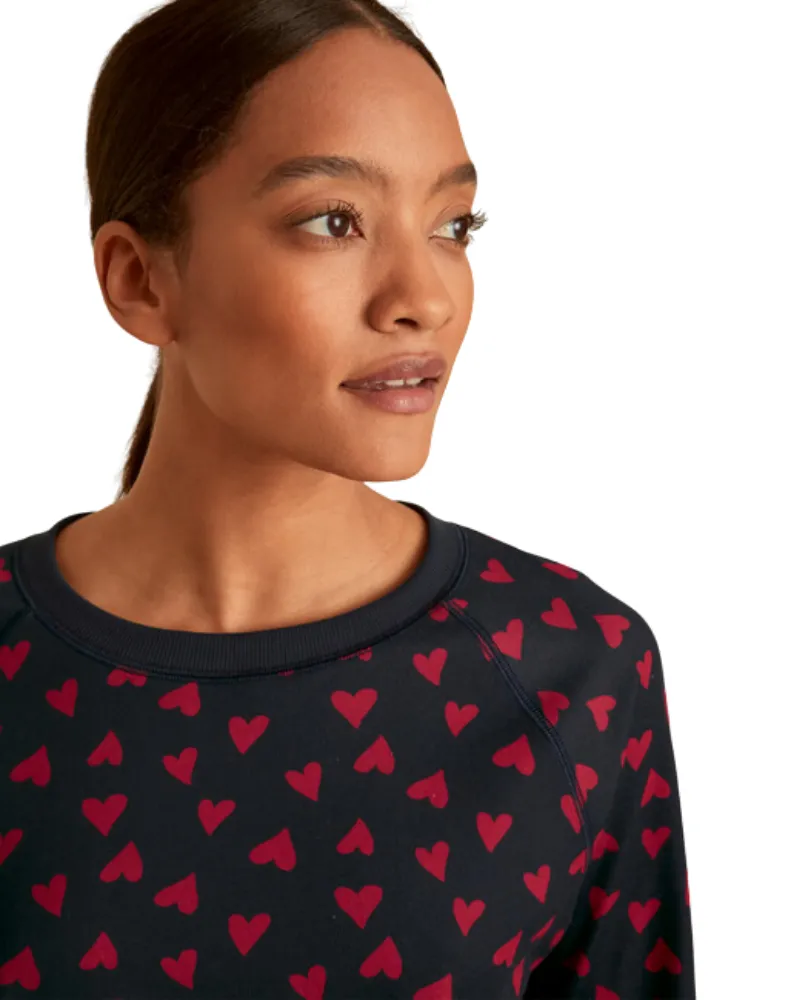 15828   29552 Red Hearts Dark Lapis Blue Cotton Pajamas Set