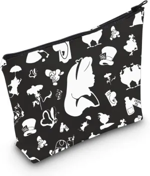 A Cosmetic Bag Wonderland Gift A Fans Gift A Merch Makeup Zipper Pouch for Women (AIW Black Bag)