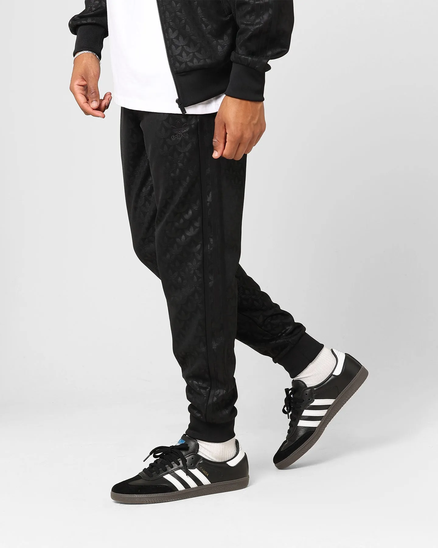 Adidas Adicolour Monogram Straight Track Pant Black