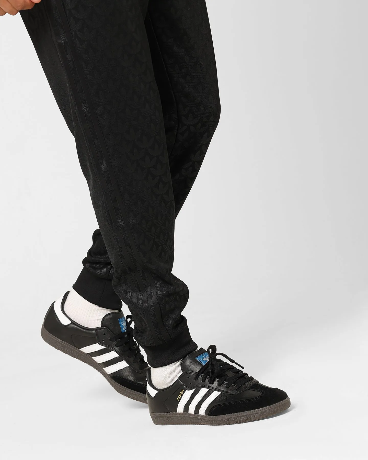 Adidas Adicolour Monogram Straight Track Pant Black