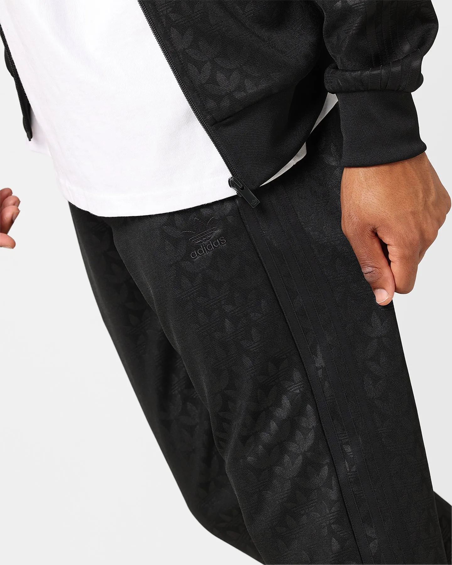 Adidas Adicolour Monogram Straight Track Pant Black