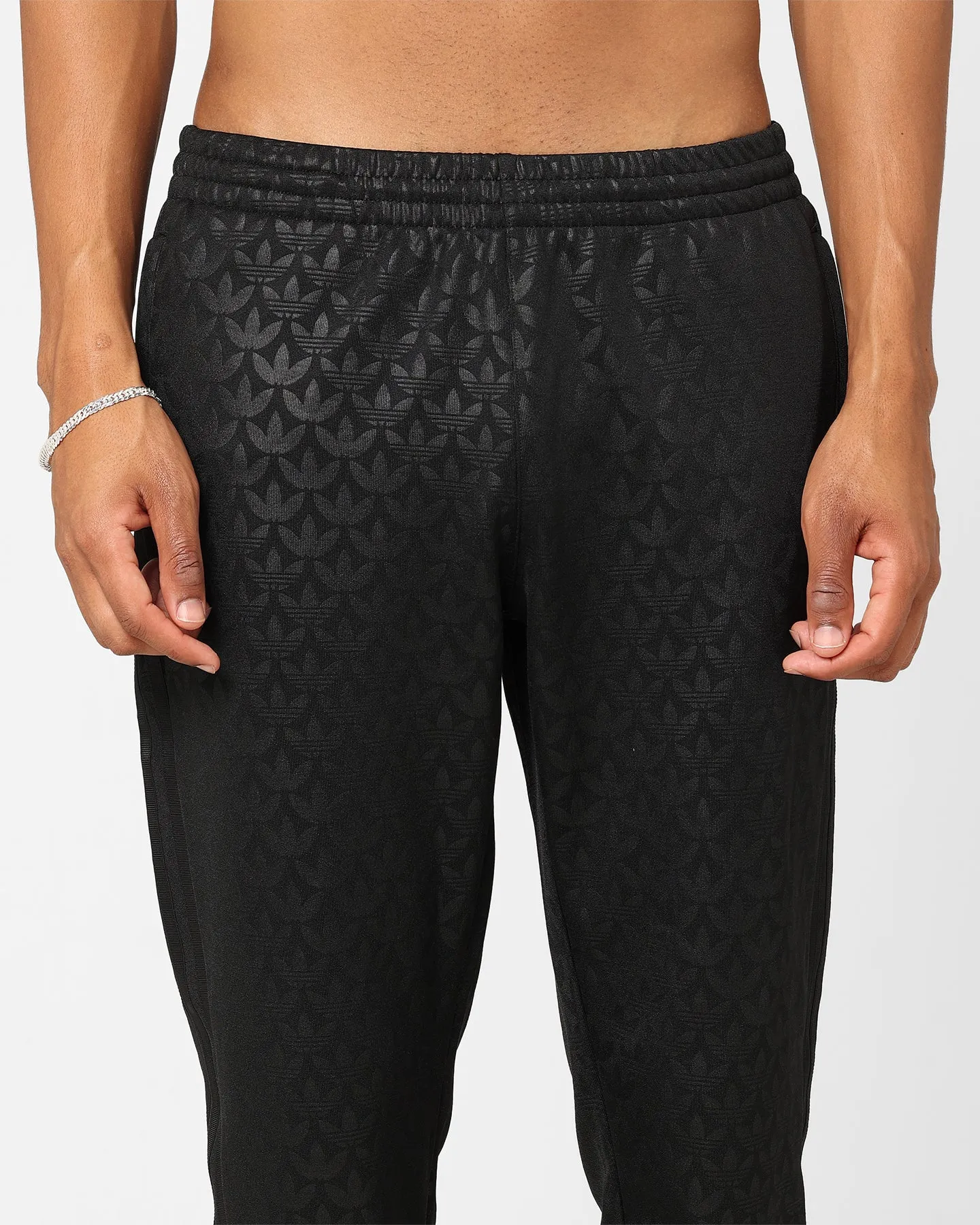 Adidas Adicolour Monogram Straight Track Pant Black