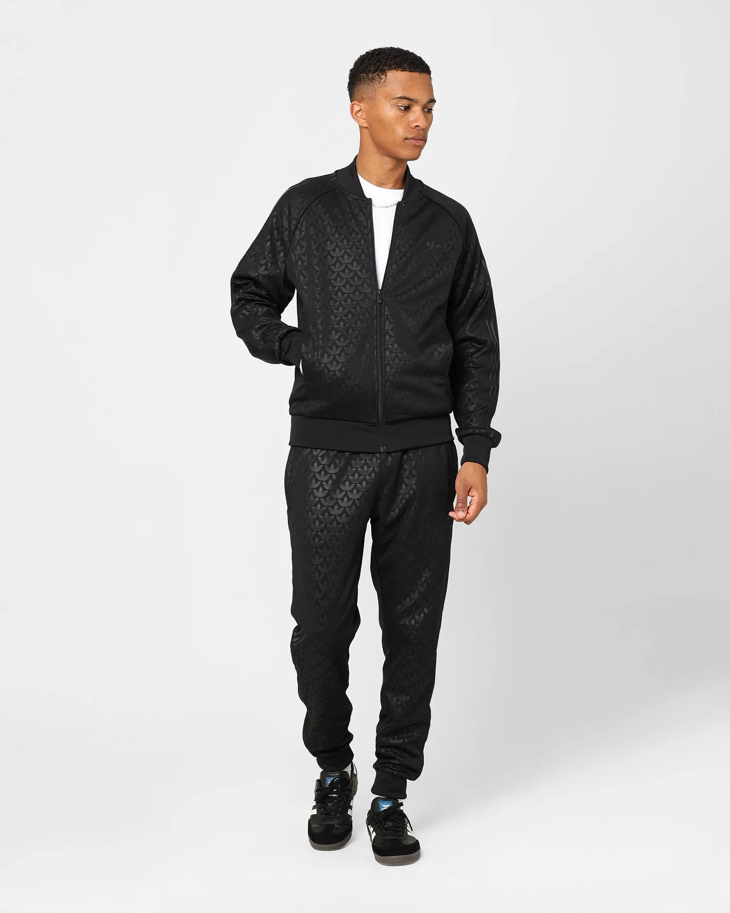 Adidas Adicolour Monogram Straight Track Pant Black