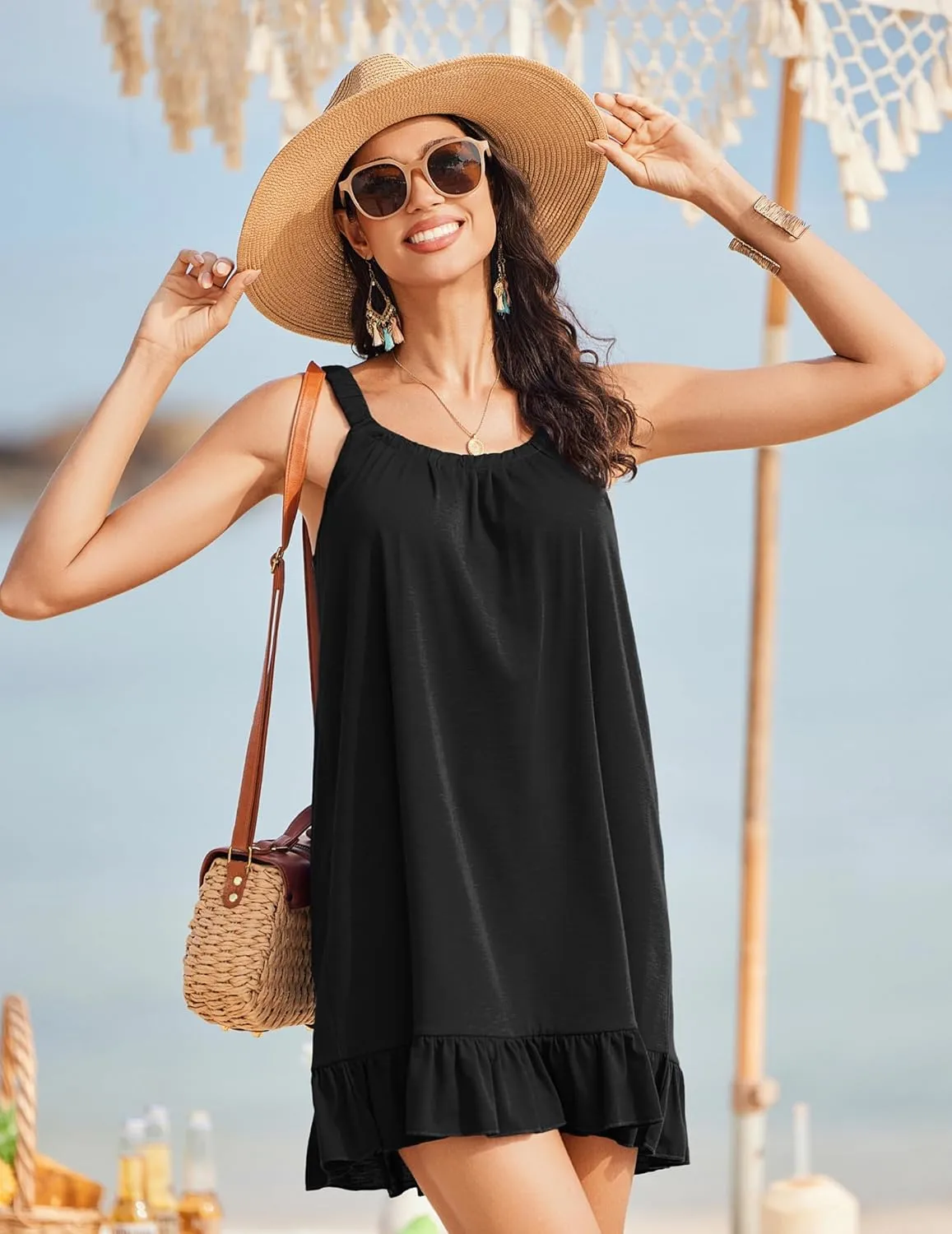 AI'MAGE Swimsuit Cover Ups for Women Tank Beach Dress Summer Sleeveless Bathing Suit Coverups S-XXL
