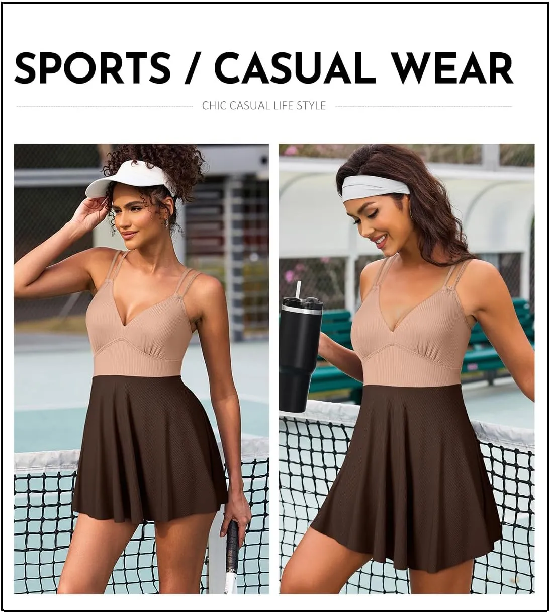 Aleumdr Swim Dress for Women One Piece Tummy Control Swimsuit Ribbed A Line Skirted Bathing Suits