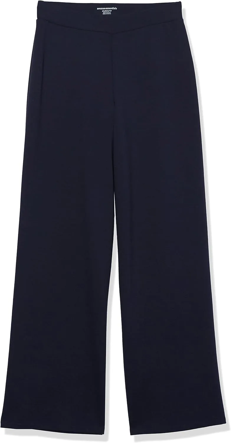 Amazon Essentials Women's Cropped Wide Leg Pull-On Pants