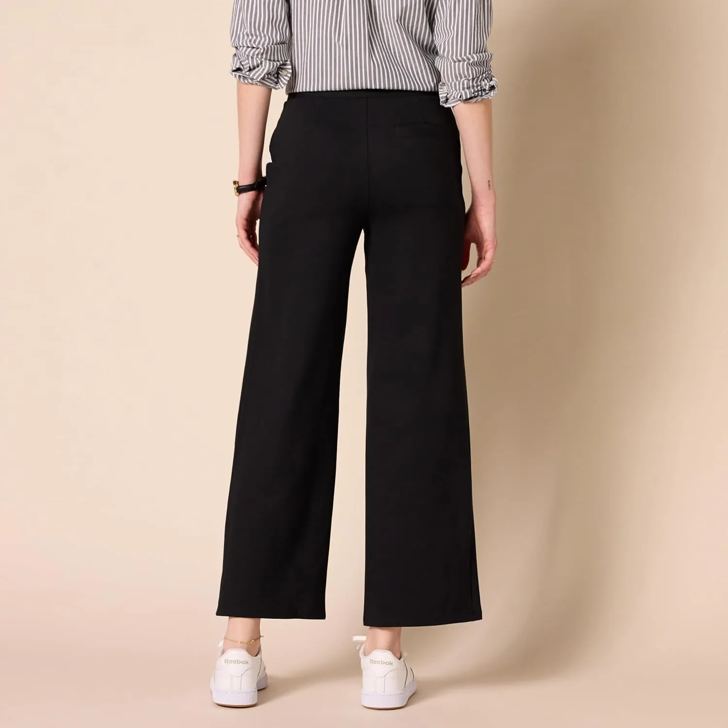 Amazon Essentials Women's Cropped Wide Leg Pull-On Pants