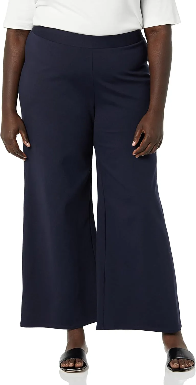 Amazon Essentials Women's Cropped Wide Leg Pull-On Pants
