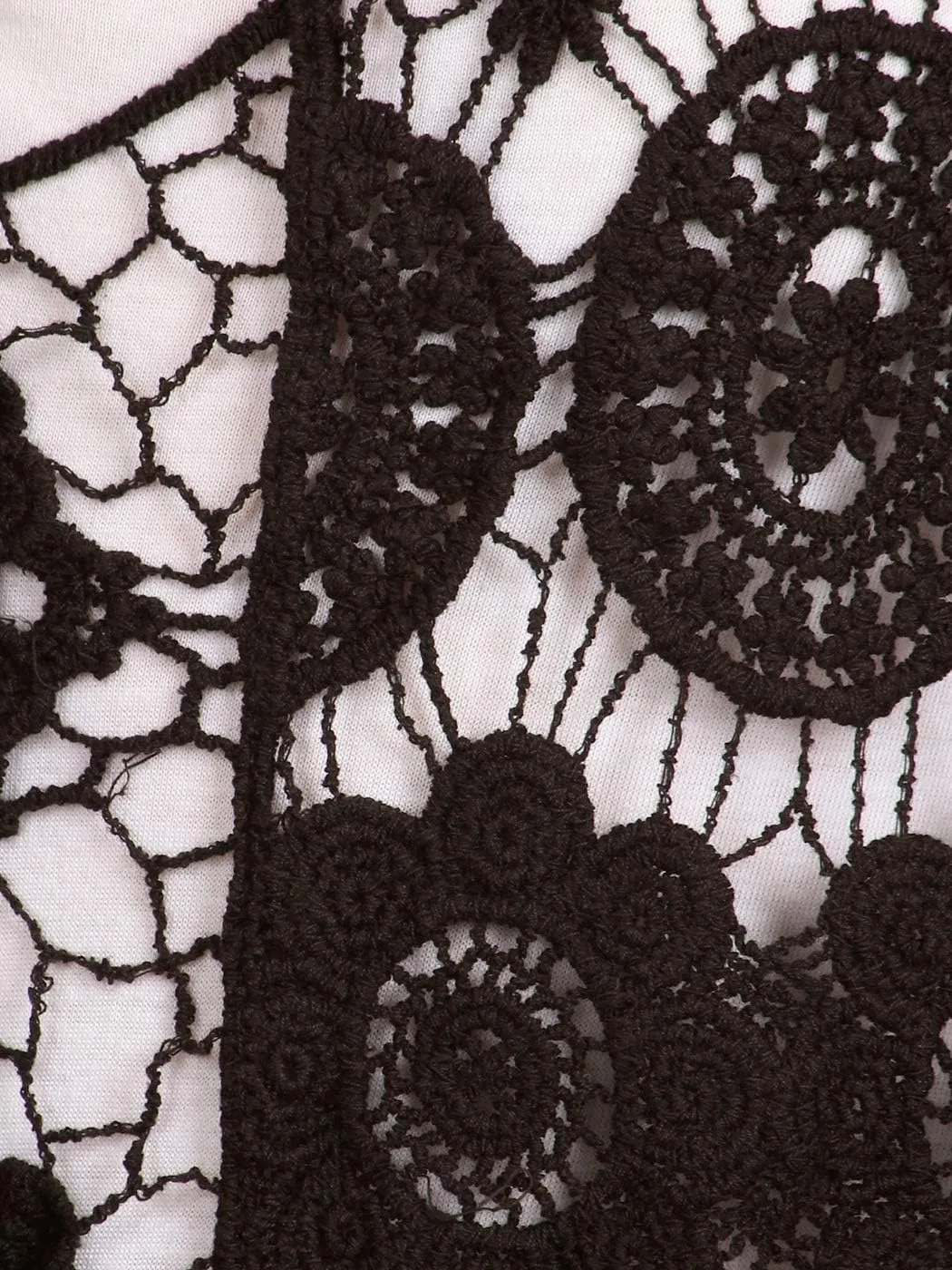 Anna-Kaci Lace Front Open Sleeveless Top Cardigan Crochet Vest Cover up Summer Beachwear