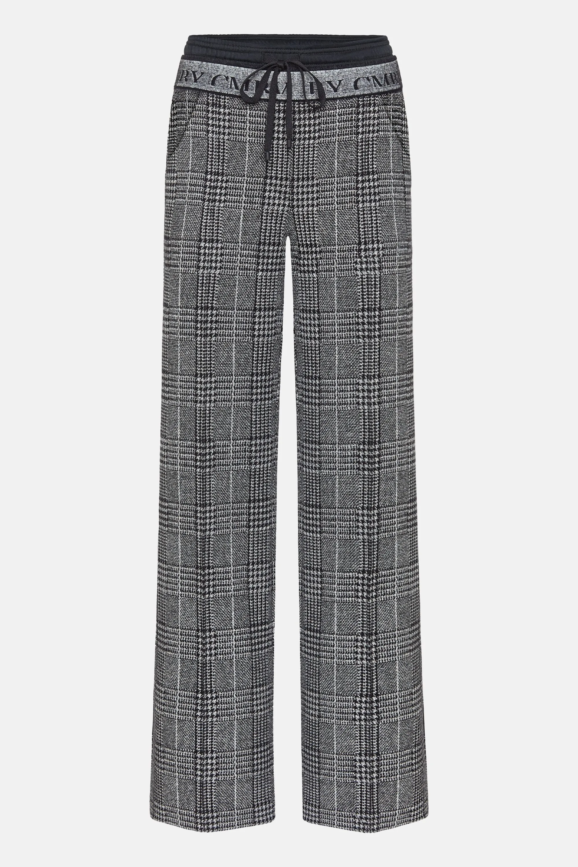 Ava Double Jog Pants - Grey Black Glencheck