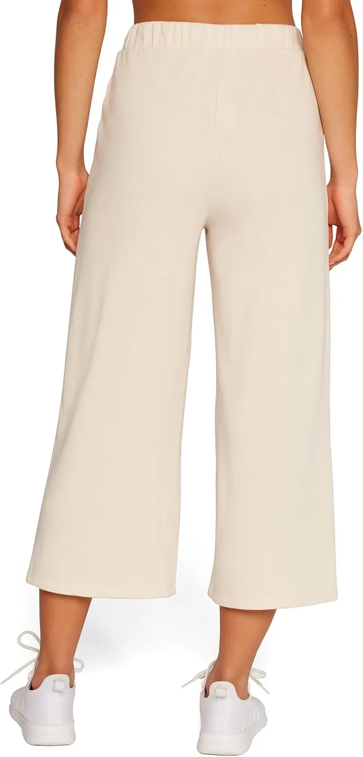 Bally Total Fitness Women's Tammy Wide Leg Crop Pocket Pant