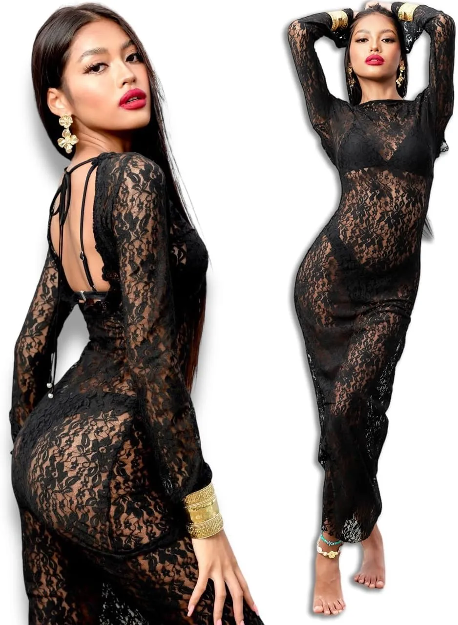 Beach Dress Swimsuit Sexy Lace Dress Casual Beach Sundress Summer Bathing Suit Cover up Women Vacation Dresses Bikini