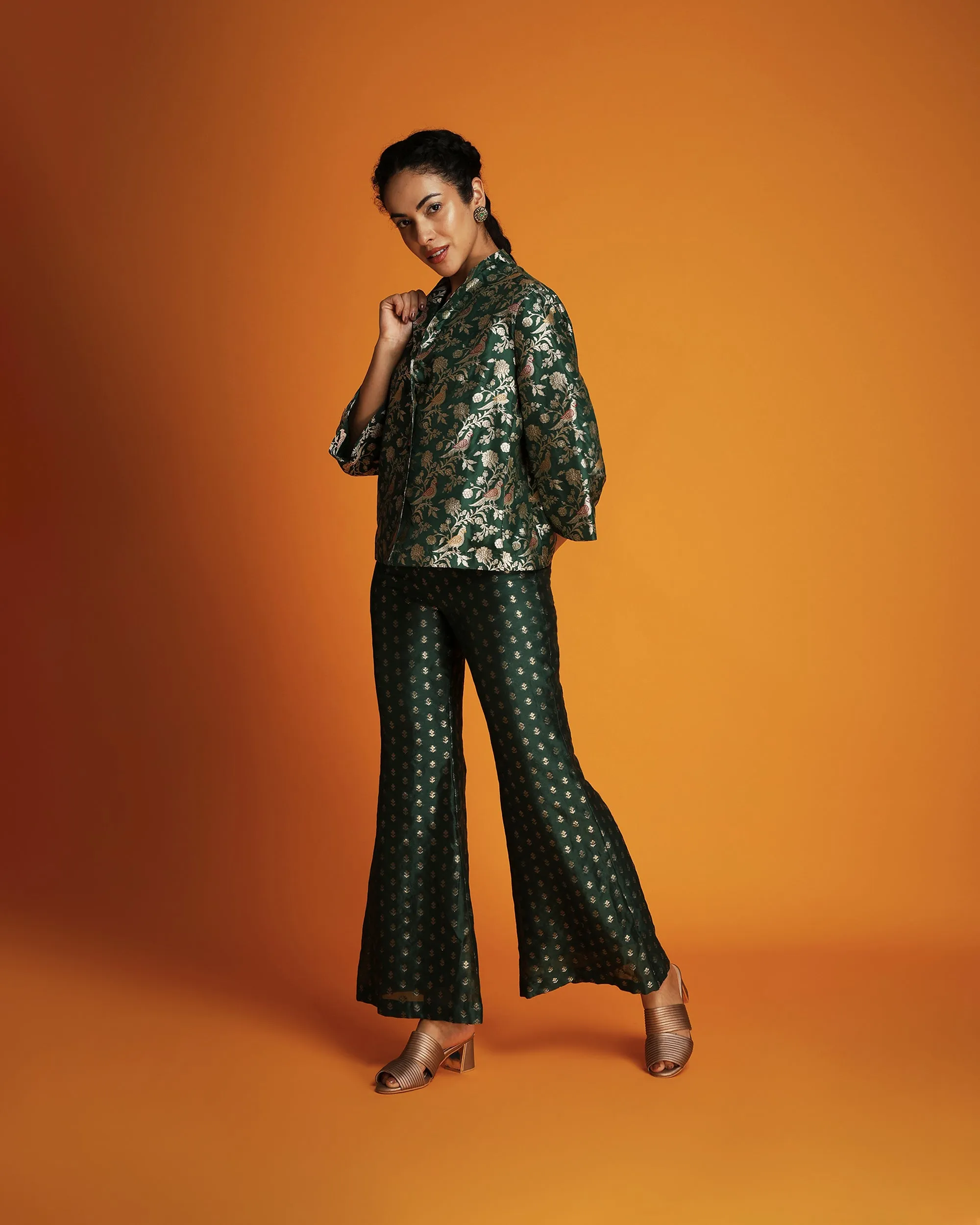 Bell bottom pants with booti designs
