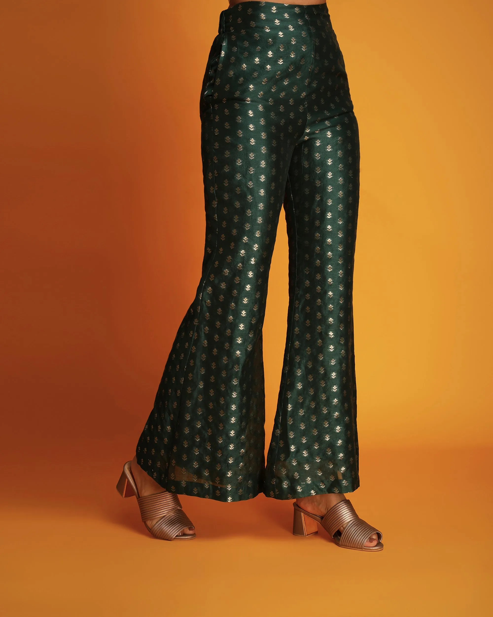 Bell bottom pants with booti designs