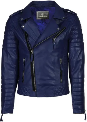 Benjer Skins Genuine Lambskin Leather Jackets For Men - Motorcycle Biker Leather Jacket Men BO 104