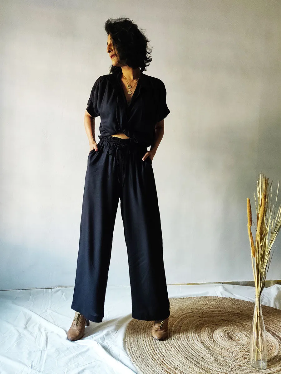 Black Pleated Top