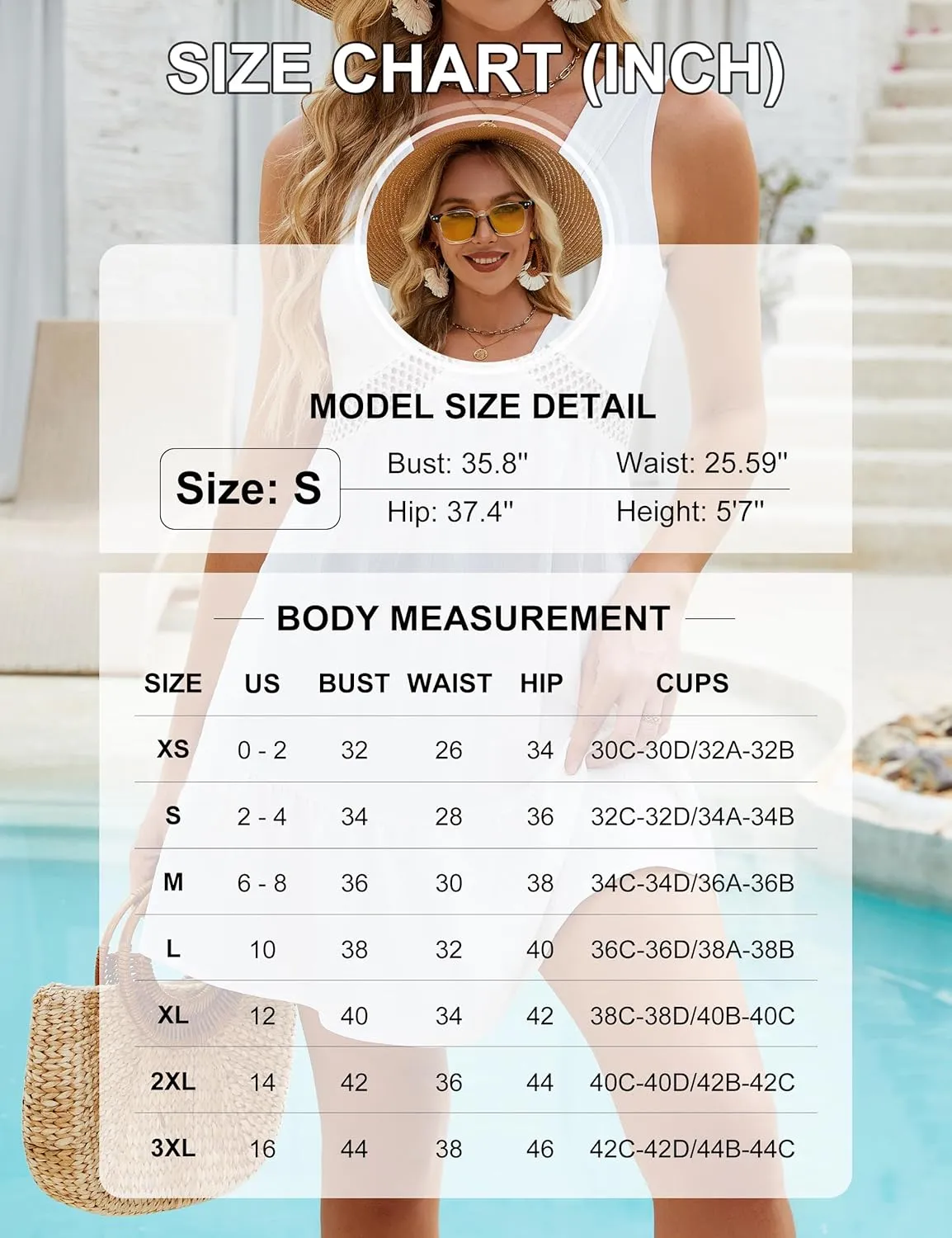 Blooming Jelly Womens Swimsuit Coverup Swimwear Bathing Suit Cover Up Floral Lace Boho Beach Dress with Pockets