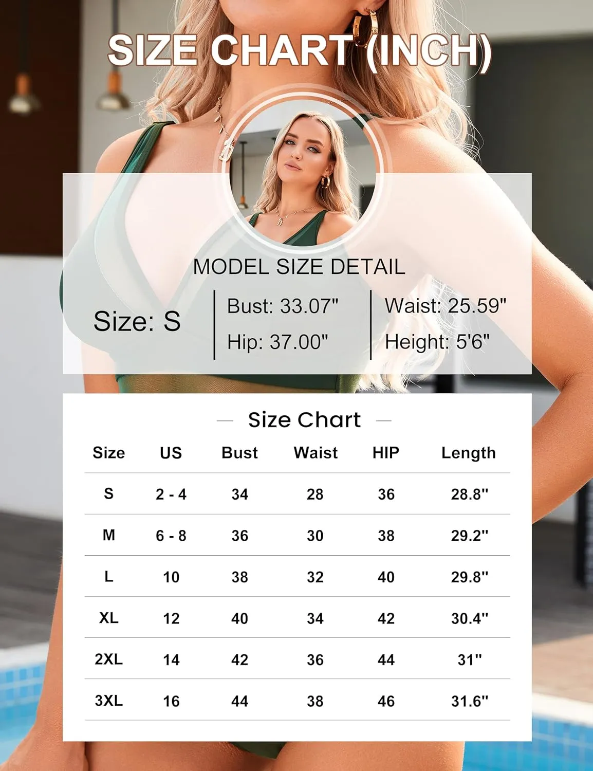 BMJL Women's Tummy Control Swimsuits Mesh Sexy One Piece Bathing Suits Slimming V Neck Swimwear