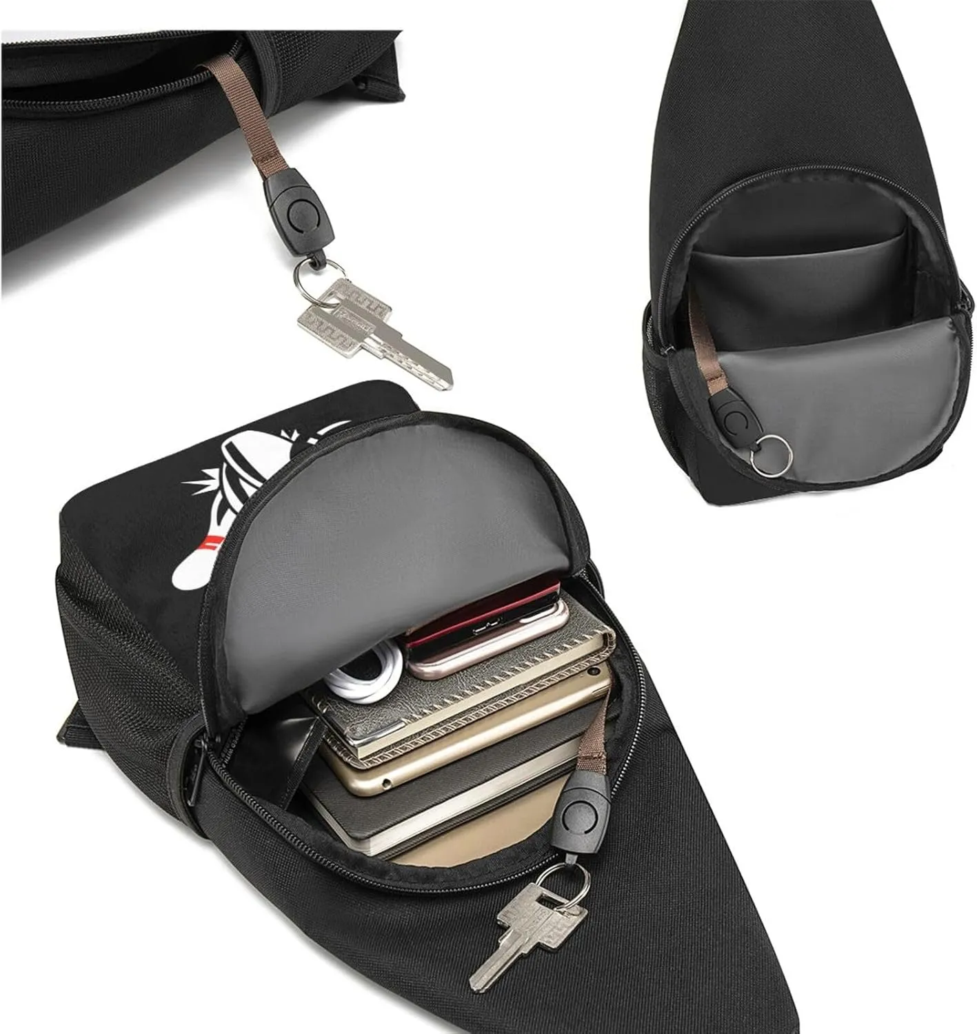 Bowling Sign Adjustable Fanny Pack Waist Bag For Travel Sports