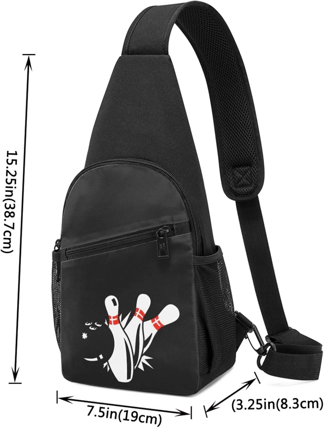 Bowling Sign Adjustable Fanny Pack Waist Bag For Travel Sports