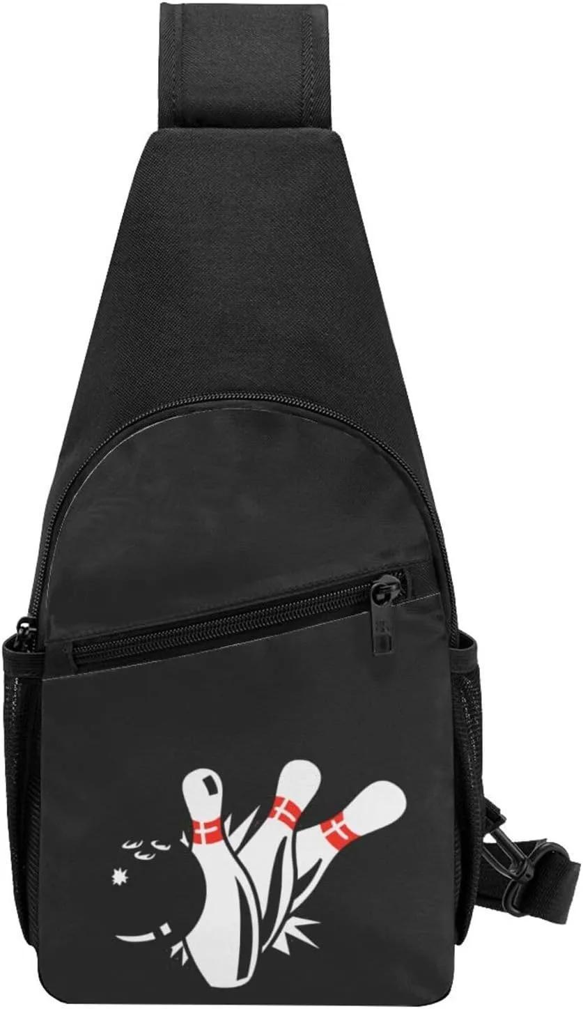 Bowling Sign Adjustable Fanny Pack Waist Bag For Travel Sports