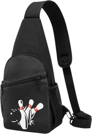 Bowling Sign Adjustable Fanny Pack Waist Bag For Travel Sports