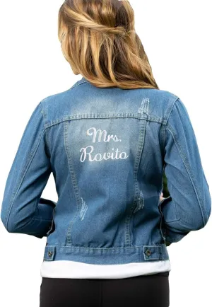 Bride Jean Jacket, Bride Jean Jacket for Wedding, Wedding Jean Jackets for Bride, Future Mrs Jacket