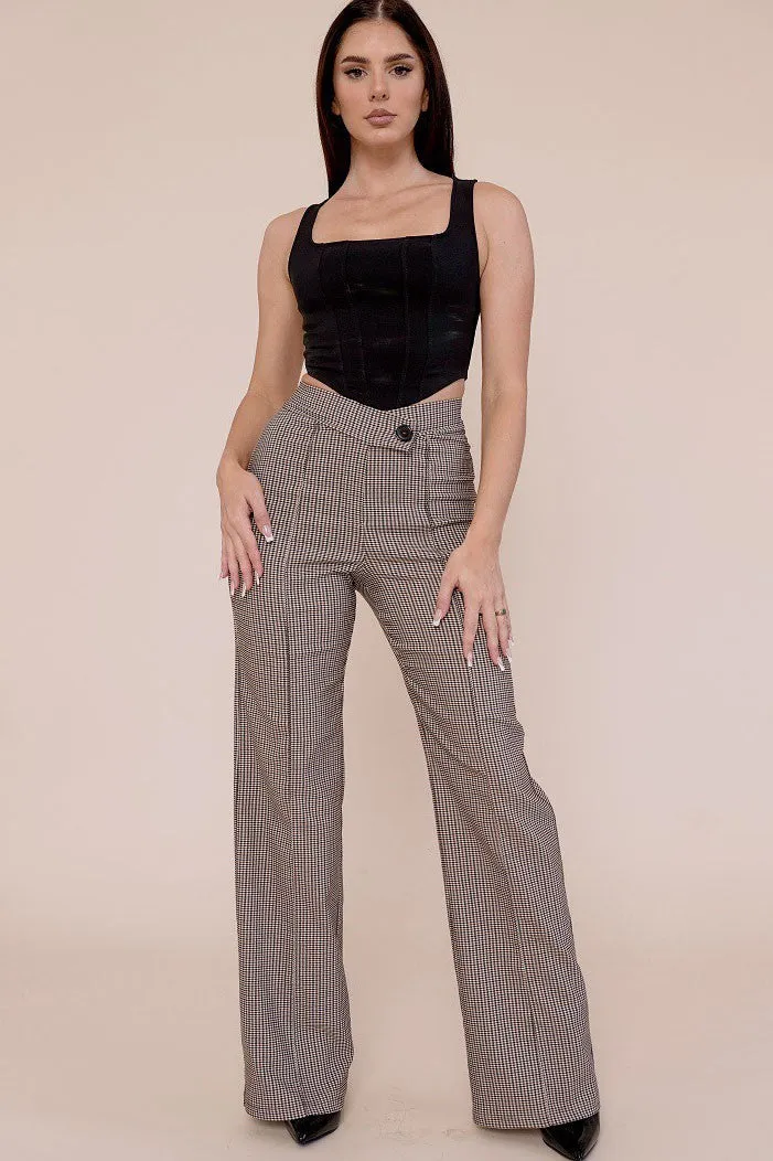 Brown/Combo Pants Hailey Plaid Combo Pant