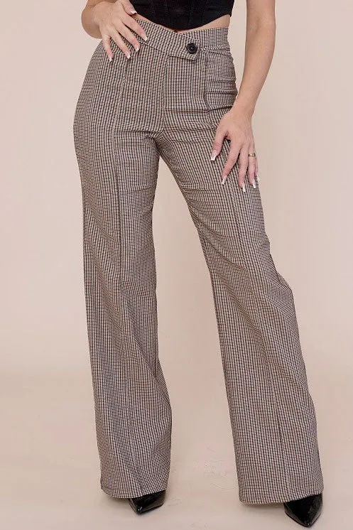 Brown/Combo Pants Hailey Plaid Combo Pant