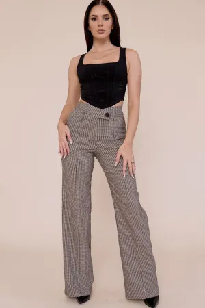 Brown/Combo Pants Hailey Plaid Combo Pant