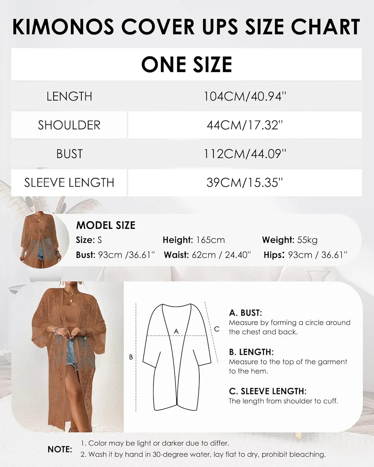Bsubseach Kimonos for Women Lace Sexy Swimsuit Cover Ups Open Front Beach Robe Summer Cardigan