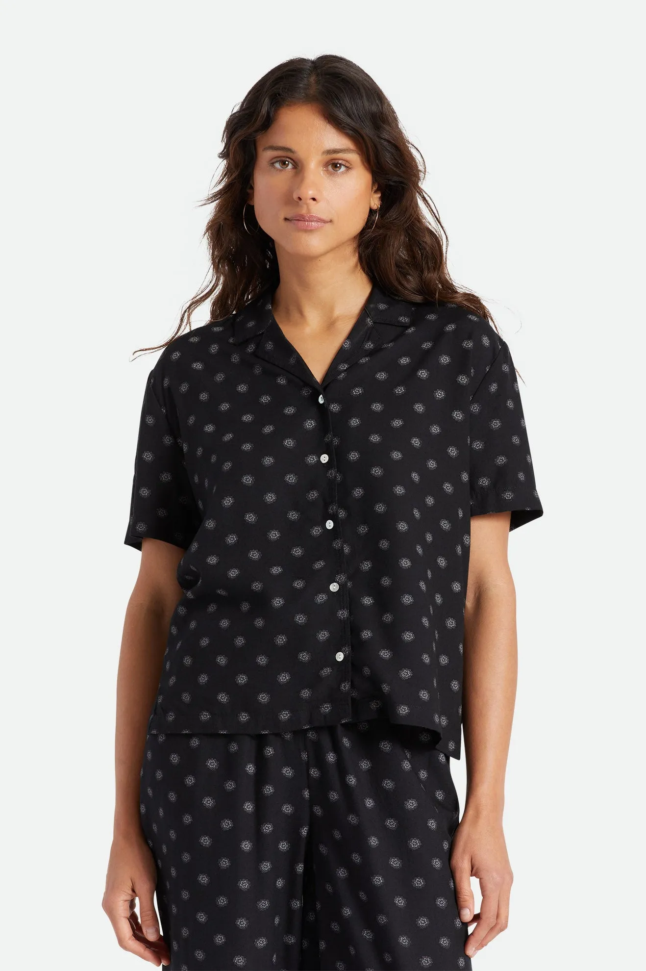 Bunker Daisy Dot S/S Woven - Black