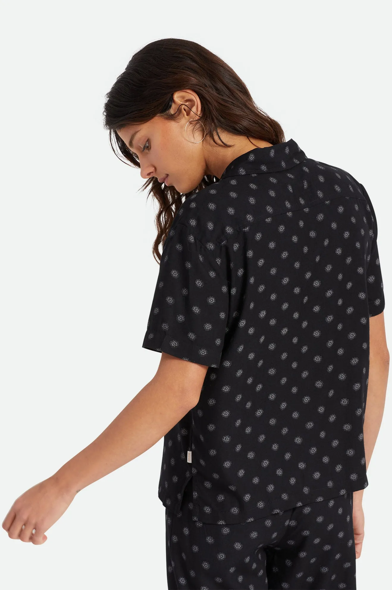Bunker Daisy Dot S/S Woven - Black