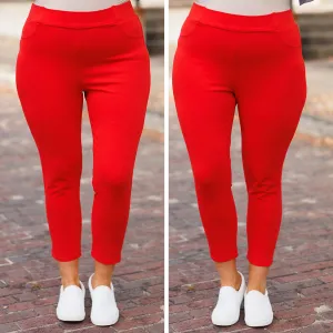 Business Lady Pants, Tangerine