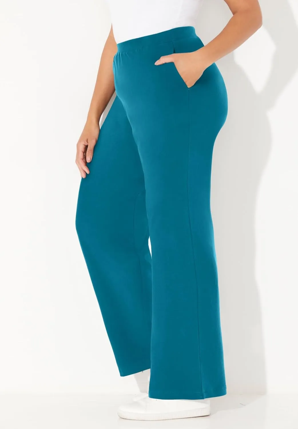 Catherines Women's Plus Size Suprema Wide Leg Pant