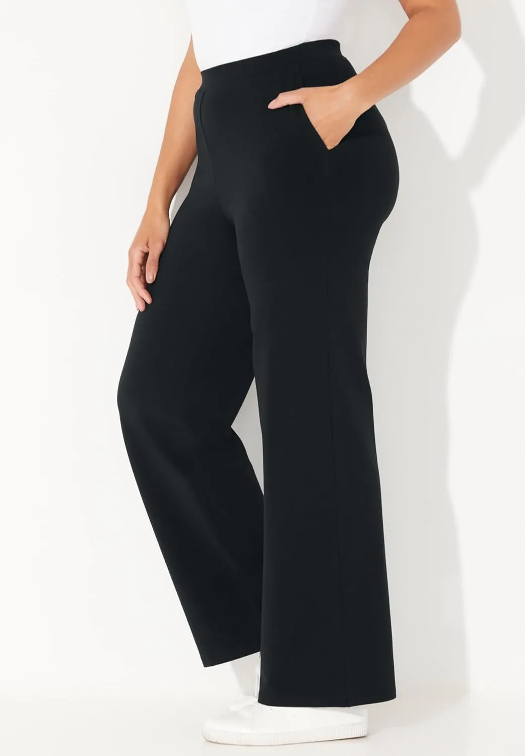 Catherines Women's Plus Size Suprema Wide Leg Pant