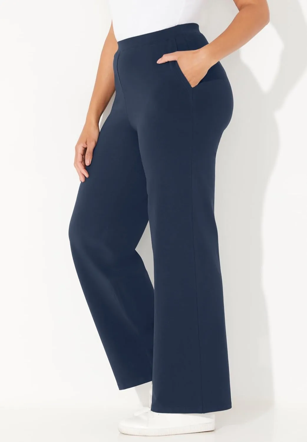 Catherines Women's Plus Size Suprema Wide Leg Pant