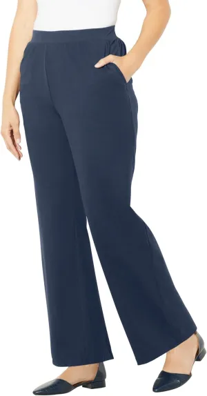 Catherines Women's Plus Size Suprema Wide Leg Pant