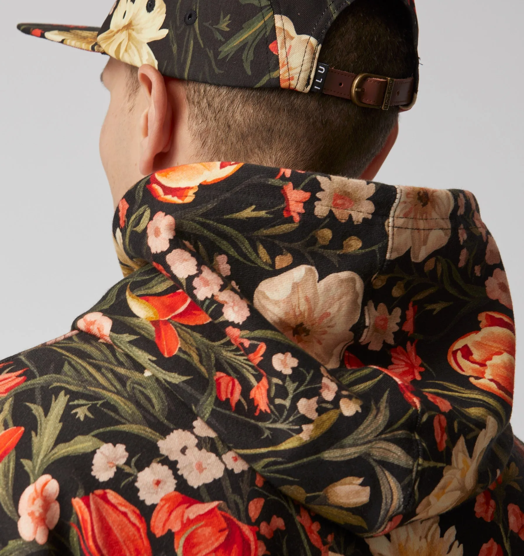 Dark Floral Box Hood - Dark Floral