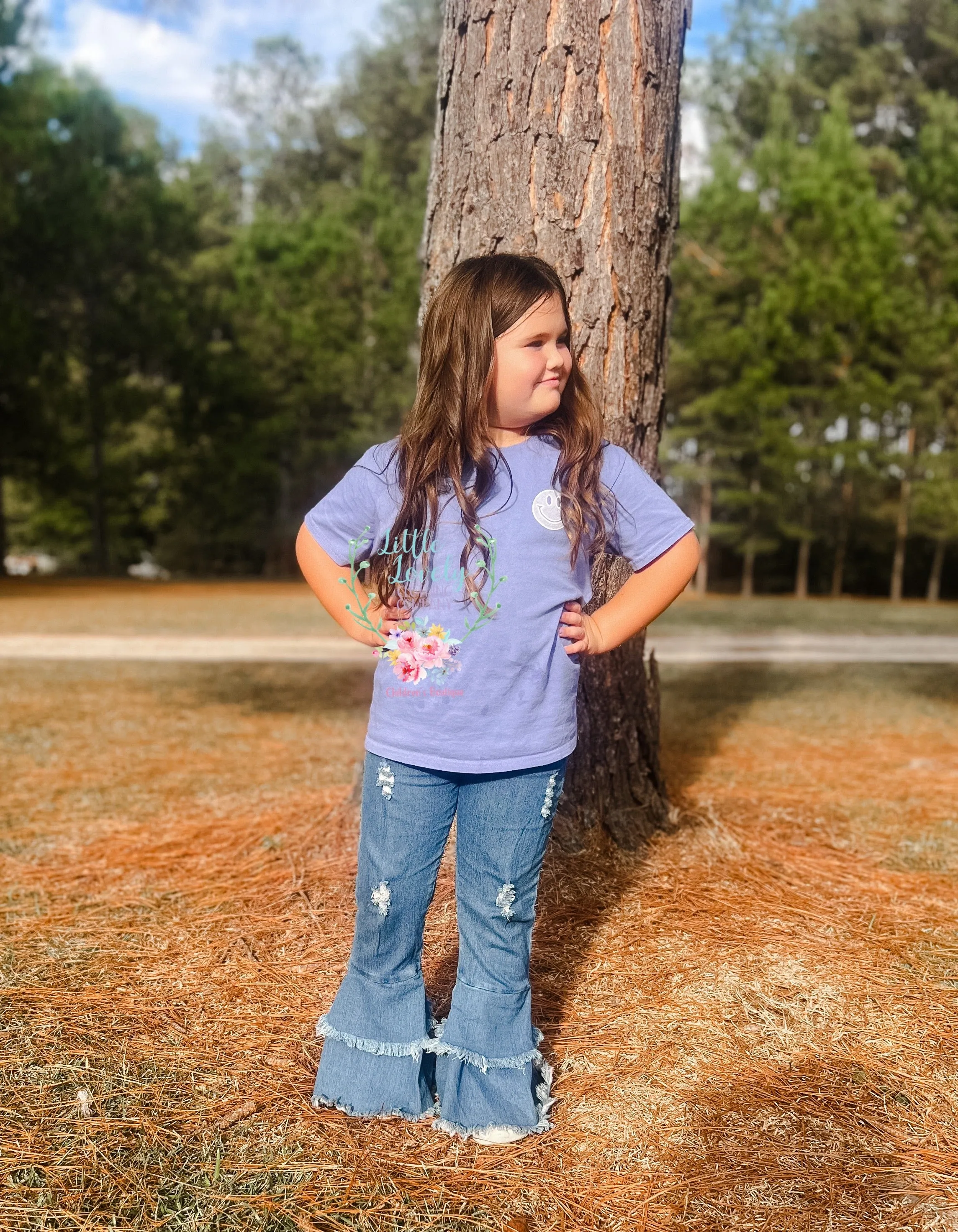 Denim Girls Bell Bottom Pants