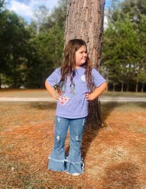 Denim Girls Bell Bottom Pants