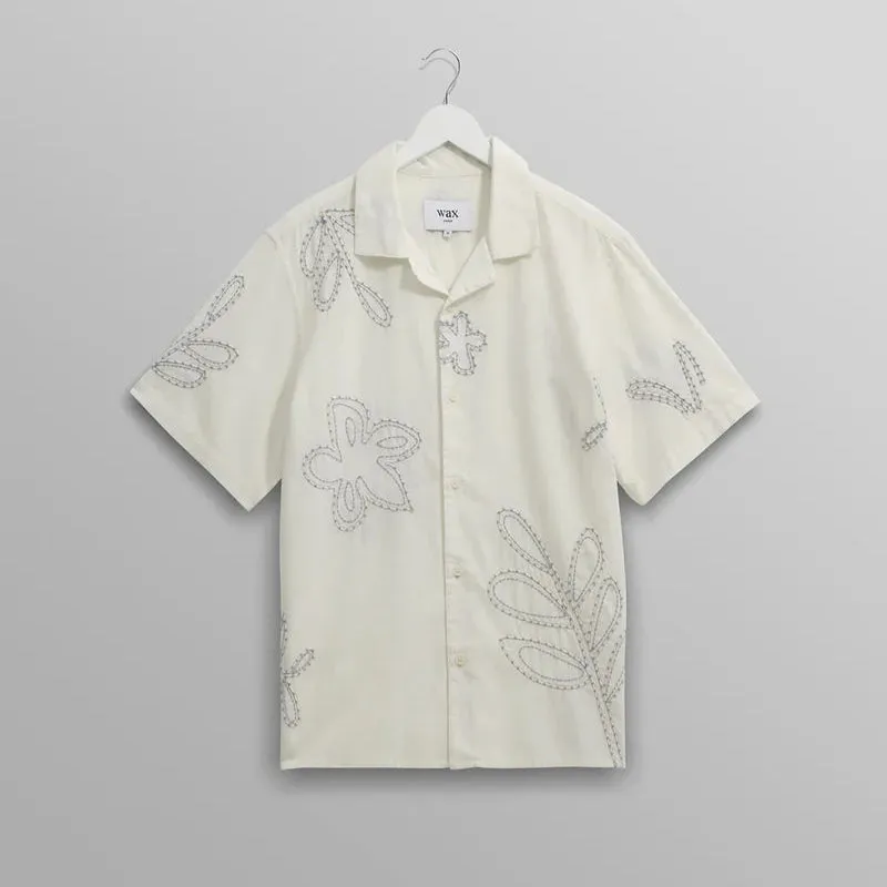 Didcot SS Shirt Oversized Floral (Ecru   Pale Blue)