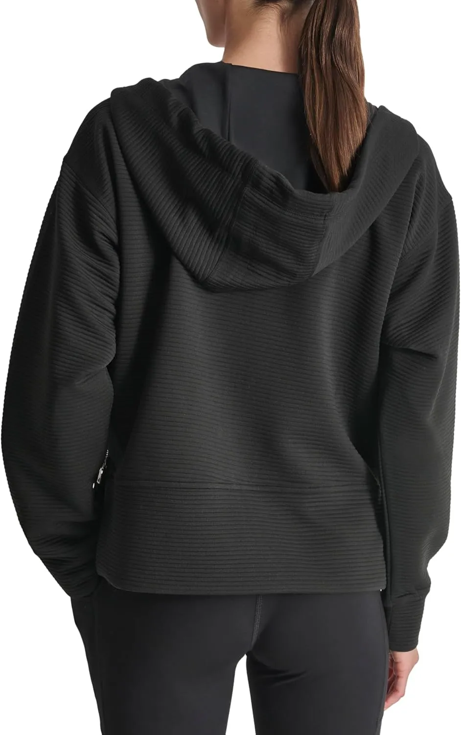 DKNY womens Full Zip Tech Hoodie Jacket