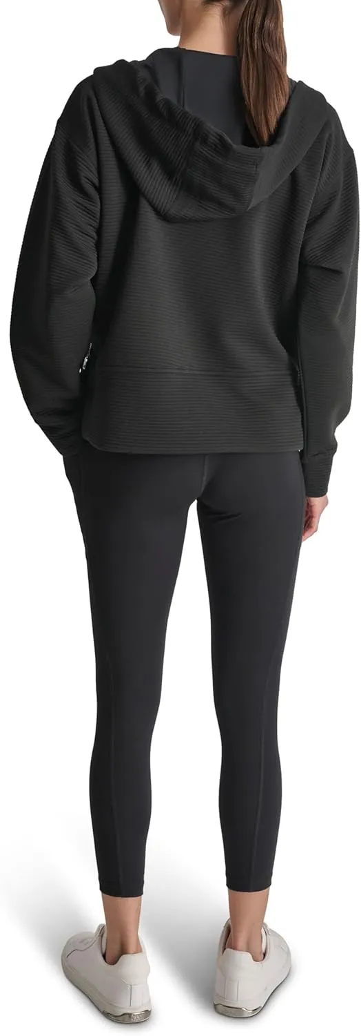 DKNY womens Full Zip Tech Hoodie Jacket