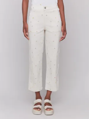 Embroidered Pork Chop Pocket Pant C5632