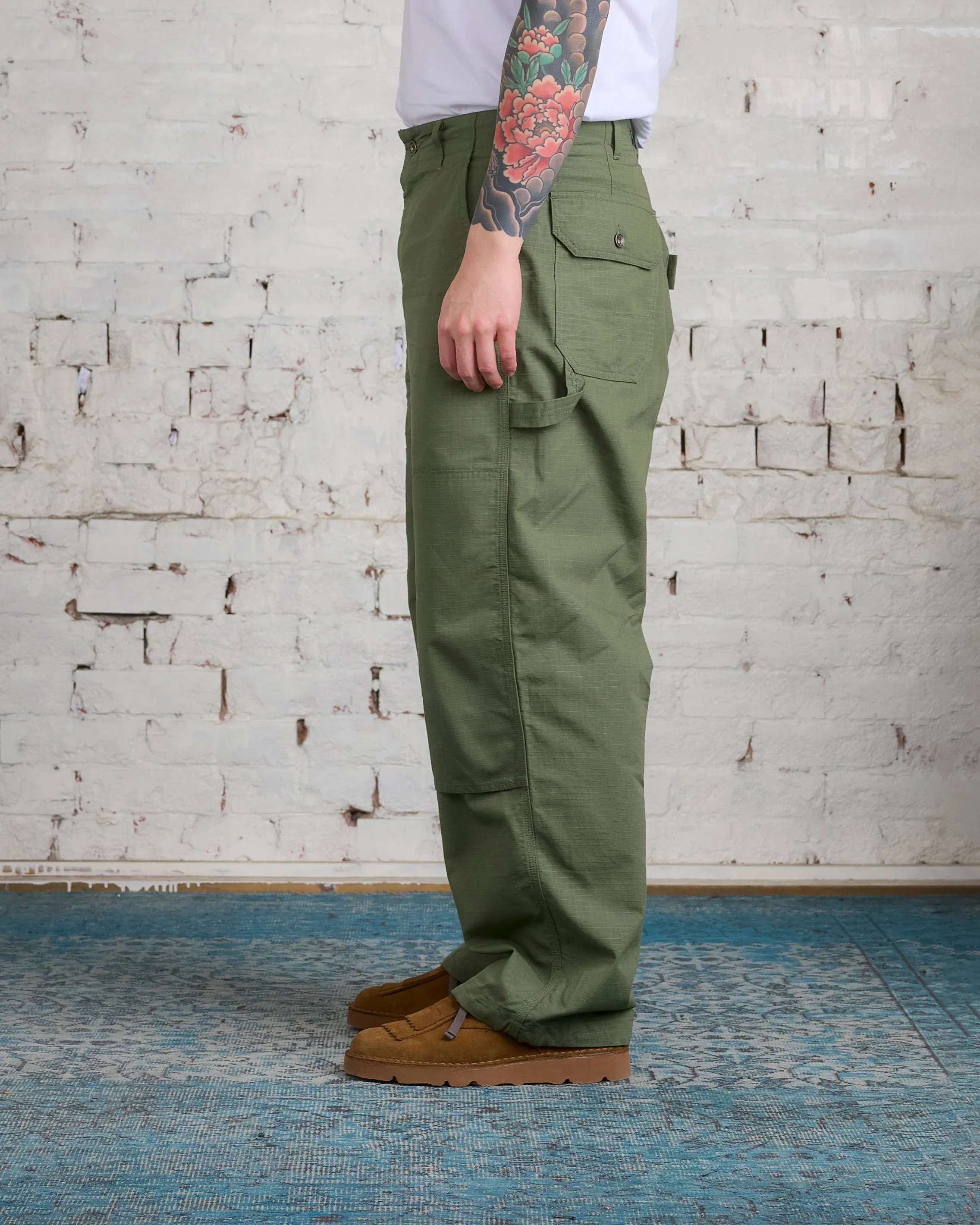 Engineered Garments Painter Pant Cotton Olive Ripstop