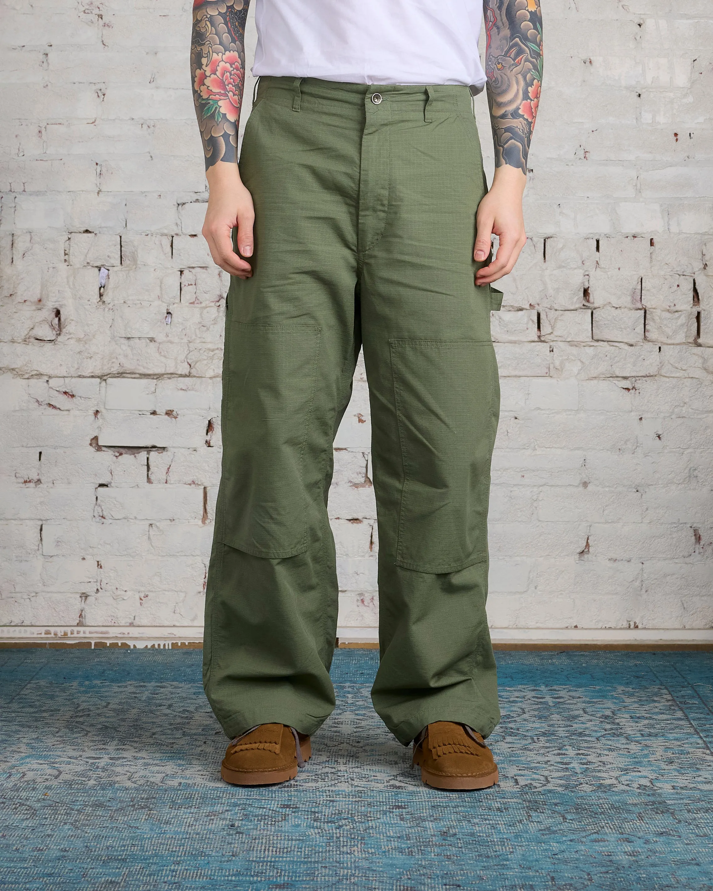 Engineered Garments Painter Pant Cotton Olive Ripstop