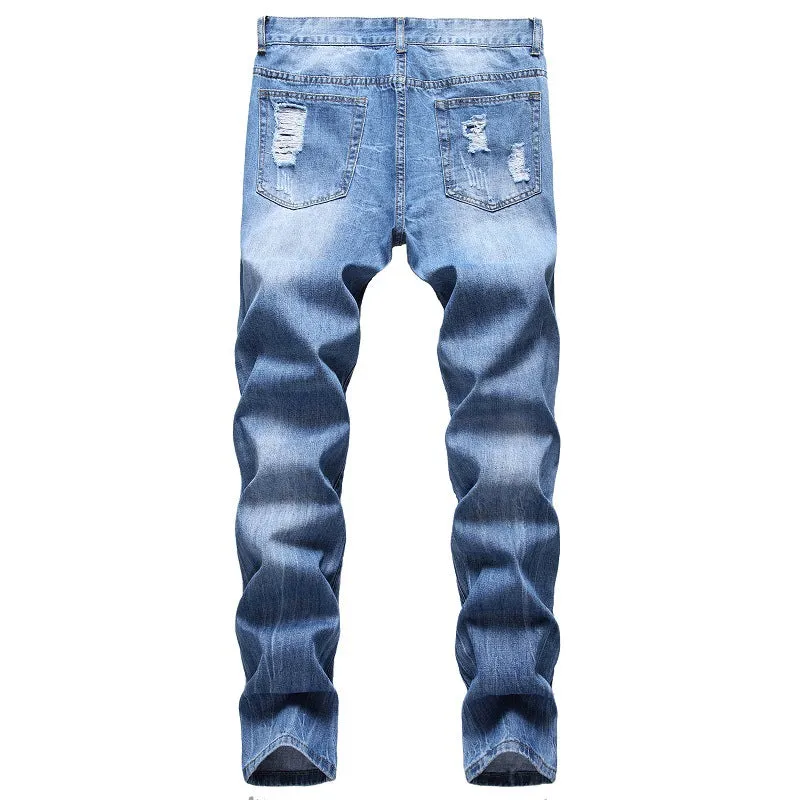 European And American Personality  Ripped Jeans