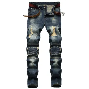 European And American Personality  Ripped Jeans