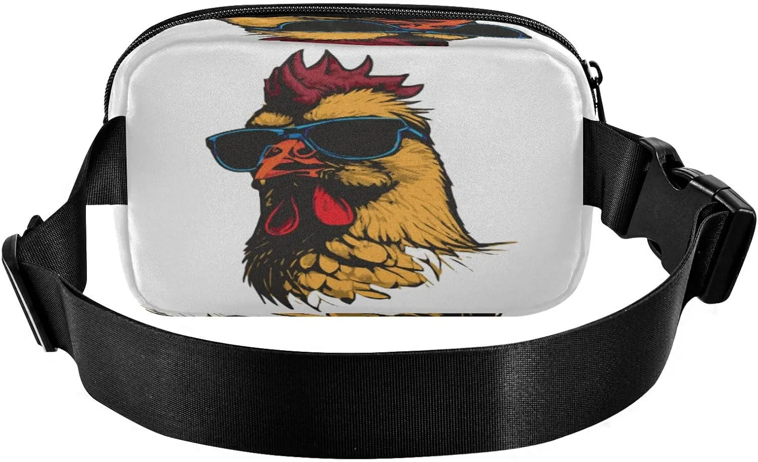 Fanny Pack Belt Bag for Women Men Cool Cock with Sunglasses Fashion Waist Pack Waterproof Adjustable Cross Body Fanny Pack for Workout/Running/Hiking/Traveling/Cycling